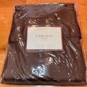 Pottery Barn Tab Top Carlisle Drape in Brown  NWT
